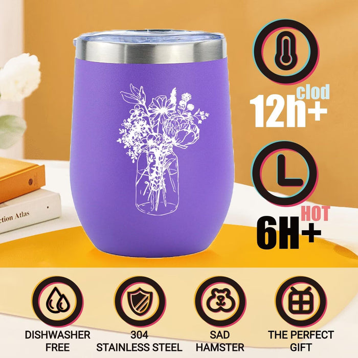 Eisfiel I Came I Saw I Forgot Tumbler, Funny Senior Citizens, Funny Sarcasti Gifts for Elderly Grandpa Grandma Wife Husband for Retirement Birthday Gift, Insulated Wine Tumblers 12oz, Purple