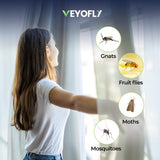 Veyofly Sticky Traps for Plants and Windows, Bundle with 5 Yellow Sticky Traps for Gnats & 5 Window Fly Traps -Gnat Trap, Bug Sticky Traps, Fungus Gnat Trap, Fly Strips, Fly Tape- Pack of 10