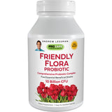 ANDREW LESSMAN Friendly Flora Probiotic 180 Capsules – 10 Billion CFU, Comprehensive Blend of Five Probiotic Strains, Powerful Immune and Digestive Support. Probiotics for Women or Men