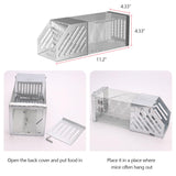 Humane Mouse Trap, [2024 New] Single Door Continuous Rat Hole Mouse Trap, Combined Automatic Continuous Rat Traps Cage, Easy to Set Mice Catcher for Indoor and Outdoor, Sensitive Pedal Rat Trap (1pc)