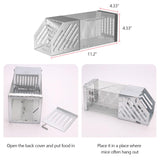 Humane Mouse Trap, [2024 New] Single Door Continuous Rat Hole Mouse Trap, Combined Automatic Continuous Rat Traps Cage, Easy to Set Mice Catcher for Indoor and Outdoor, Sensitive Pedal Rat Trap (2pcs)