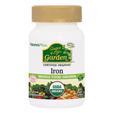 NaturesPlus Source of Life Garden Certified Organic Family Iron 18 mg Cap - 30 Vegan Capsules - Plant-Based Iron Supplement - Supports Healthy Blood - Vegetarian, Gluten-Free - 30 Servings