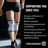 Rehband 5mm Knee Sleeves for Functional Training, Cross-Training & Powerlifting, Weightlifting Knee Support made of Neoprene, Unisex, Colour:Carbon/Black, Size:X-Small