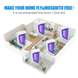 2PCS Bug Zapper Indoor Plug in Mosquito Killer Trap Zapper,Electric Portable Home Flying Insects Trap Zapper with UV Lights Pest Attractant Lamp for Office,Living Room,Bedroom,Kitchen