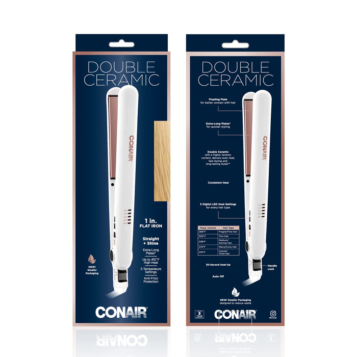 Conair Double Ceramic Flat Iron, 1-inch