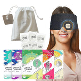Aroma Stickers Original Blend Edition All in One & Cotton Eye Mask - 100% Natural Essential Oil Scented - Aromatherapy Stickers for Eye Mask -/Relaxing & Sleeping (12 Stickers/pack, Pack of 5)
