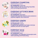 FACETORY Everyday Set of 8 Sheet Masks (16 Count) - Hydrating Essence Korean Sheet Mask, for All Skin Types, Revitalizing, Hydrating, With No Harsh Chemicals and Safe for Sensitive Skin