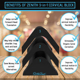 Zenith Cervical Traction Orthotic Chiropractic Neck Corrector 3-in-1 Device for Stretching Forward Head Posture Physical Therapy & Pain Relief