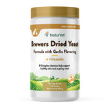 NaturVet Brewers Dried Yeast Formula with Garlic Flavoring Plus Vitamins for Dogs and Cats, Powder, Made in The USA with Globally Source Ingredients 1 Pound