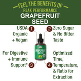 USDA Organic Grapefruit Seed Extract Liquid Drops Supplement. Vegan GSE Grapefruit Seed Extract For Women and Men. Zero Sugar, Non Bitter. For Immune, Digestive Support. Gluten Free Oil. Take Orally
