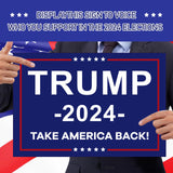 Trump 2024 Yard Sign,Donald Trump Yard Signs 18" X 12" Double Sided Fade Resistant,Take America Back Trump Merchandise Supports Voted for Elections Decor Outdoor Garden Party Supplies w/Metal H Stakes