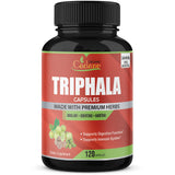 Organic Triphala (3 Fruit Powders) Supplement 3000mg, 120 Veggie Capsules | Improves Digestion Function, Supports Immune System