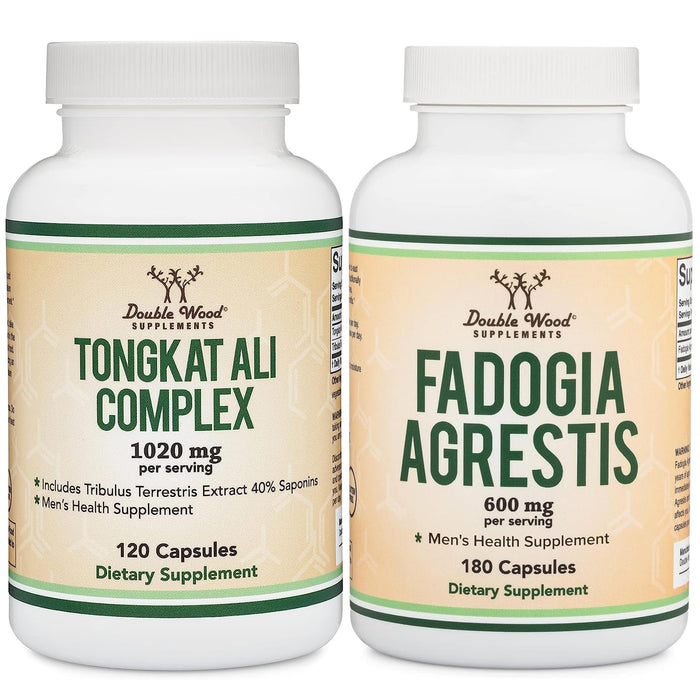 Double Wood Supplements Tongkat Ali and Fadogia Agrestis Bundle - Men's Health and Athletic Performance