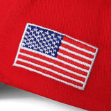 MAGA Hat Trump 2024,Embroidered Make America Great Again Donald Trump Slogan Hat and American Flag Adjustable Baseball Cap (MAGA and Flag Red)