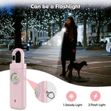 ANKOSHUN Rechargeable Personal Alarm for Women - Christmas Birthday Gifts for Women, Daughter, College Student, Teen Girl, Elders, Kids, Siren Alarm, USB Charging, Pink