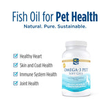 Nordic Naturals Omega-3 Pet, Unflavored - 120 Soft Gels - 330 mg Omega-3 Per Soft Gel - Fish Oil for Dogs with EPA & DHA - Promotes Heart, Skin, Coat, Joint, & Immune Health