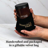 Hemlock Park Crackling Wood Wick Candle Handcrafted with Natural Coconut Wax and Essential Oils (Oud Forest, Standard 8 oz)