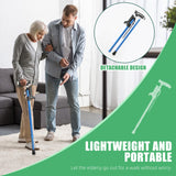 Hold 440 Lbs Walking Cane for Men & Women Aluminum Alloy Lightweight Height Adjustable Walking Stick Heavy Duty Foldbale Free Standing Cane with LED for Seniors Adults Black