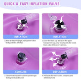 Cehim Inflatable Shampoo Basin - Portable Shampoo Bowl, Hair Washing Basin for Bedridden, Disabled,Injured, Hair Wash Tub for Dreadlocks and at Home Sink Washing (Purple)