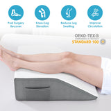 Cozymaker Adjustable Leg Elevation Pillows for Swelling, Cooling Gel Memory Foam Wedge Pillows for After Surgery, Sciatica Back Knee Hip Ankles Pain Relief, Leg Pillows for Sleeping