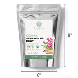 Organic Astragalus Root 4 oz. (113g), USDA Certified Organic Astragalus Dried Root Tea, Astragalus Root Organic, Dried Astralagus membranaceus, Huang Qi, Cut & Sifted