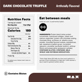 MAX TITANIUM Power Protein Bar Dark Chocolate Truffle Flavor | Whey Protein Isolate | Digestive Support Snack Bars | 1.4 Oz (12 Count)