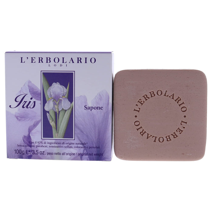 L'Erbolario Iris Bar Soap - Enriched With All Natural Ingredients And Aromatic Fragrances - Cleanses And Moisturizes Skin - Long Lasting And Creates A Rich, Creamy Lather - 3.5 Oz