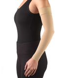 Truform Lymphedema Compression Arm Sleeve, 20-30 mmHg Post Mastectomy Support, Dot Top Grip Band, Beige, Medium