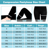 KTINNEAD 20-30 mmHg Compression Pantyhose for Women, Footless Medical Compression Stockings, Waist High Opaque Compression Tights for Edema, Varicose Veins, Swelling, Pregnant, Teacher, Doctor