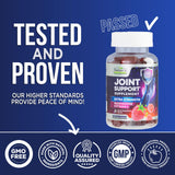 Joint Support Supplement - Extra Strength Glucosamine Joint Support Gummy - Joint Health Support & Flexibility for Back, Knees, & Hands - Vitamin E for Immune Support for Women & Men - 60 Gummies