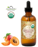 US Organic Apricot Kernel Oil, USDA Certified Organic,100% Pure & Natural, Cold Pressed Virgin, Unrefined in Amber Glass Bottle w/Glass Eyedropper for Easy Application (4 oz (Large))