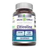 Amazing Formulas Citicoline 250 mg | Capsules Supplement | Non-GMO | Gluten Free | Made in USA (120 Count)