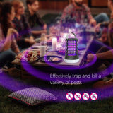 Bug Zapper Outdoor Bug Repellent Rechargeable Camping Lamp Waterproof Mosquito Killer Fly Trap Mosquito Repellent Portable Bug Zapper for Outdoor, Patio, Camping Accessories, Camping Gear Must Haves