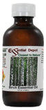 Birch Essential Oil - 4 oz - GC/MS Tested - Supplied in 4 oz. Amber Glass Bottle with Child Resistant Cap and Safety Sealed Cap