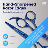 Equinox Professional Razor Edge Series Barber Hair Cutting Scissors - Japanese Stainless Steel Salon Scissors - 6.5” Overall Length - Fine Adjustment Tension Screw - Premium Shears for Hair Cutting