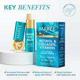 MAREE Multi Balm Stick with Retinol & Ceramide Complex - Facial Moisturizer & Under Eye Balm for Dark Circles - Under Eye Brightener 0.35 Oz