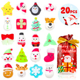 TOANWOD Christmas Stocking Stuffers Kids Squishy Toys: Small Gifts Advent Calendar Party Favors - Fidget Mochi Classroom Prizes Goodie Bag Fillers (20PCS)