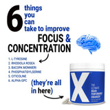 X Brain Performance Support Supplement, Focus & Energy Enhancer 90 Capsules