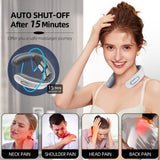 JICHAMOXY Heated Neck Massager for Pain Relief FSA or HSA Eligible Electric Pulse Deep Tissue Cervical Massage for Women and Men Gift