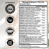 Vitamax 60B Probiotic Digestive Gut Health Supplement - Slippery Elm, Coriander, Papaya, Turmeric, Ginger, Psyllium Husk, Licorice, Marshmallow Root - Men & Women - Made in USA (60 Count (Pack of 2))