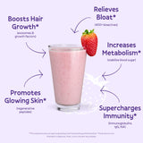 Colostrum Powder Premium | Gut Health & Bloating, Hair Growth & Skin Glow, Immunity | Natural Flavor Strawberries & Cream | Grass-Fed Bovine Colostrum Supplement | High IgG, Gluten Free, Bioactives