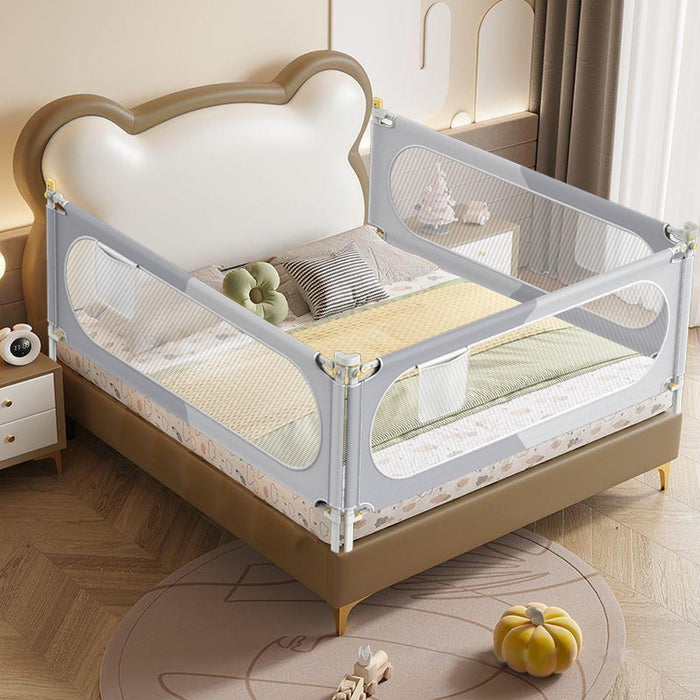 Yozoia Bed Rail for Toddlers, Baby Bed Rail Guard with Double Child Safety Lock, 30 Speed Height Adjustable, Safety Toddler Bedrail for King & Queen Size Bed