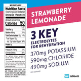 Pedialyte Electrolyte Powder Packets, Strawberry Lemonade, Hydration Drink, 18 Single-Serving Powder Packets