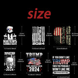 6 Sheets Funny Trump Theme Iron on Transfer Patches for T-Shirts Iron on Decals Stickers DIY Crafts Heat Transfer Vinyl Stickers DT Fight Iron on Patches for Clothing Backpacks Jeans Decorations