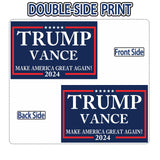 Large 18"x 12" Trump Vance 2024 Yard sign for USA President Election with Metal H-Stakes,MAGA Take America Back Signs, Vote for Republican, Double Sided Print for Outdoor Garden Decorations