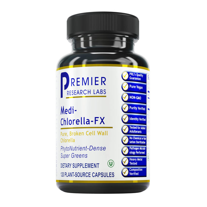 Premier Research Labs Medi Chlorella-FX - Organic Chlorella - Super Greens Capsules - for Cleanse Detox - No Undesirable Additives - 120 Plant-Source Capsules