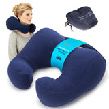 Sunnybay Chiropractic Neck Pillow Recliner- Travel Pillow for Neck Therapy, Stress & Pain Relief - Therapeutics Neck Pillow - Original Neck Support (Large, Navy Blue)