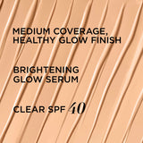 IT Cosmetics CC+ Nude Glow Lightweight Foundation + Glow Serum with SPF 40 - With Niacinamide, Hyaluronic Acid & Green Tea Extract - Medium Tan - 1.08 fl oz