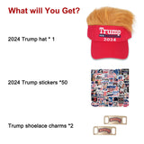 Trump 2024 Hat, Donald Trump Shoes Lace Tag, 50 Pack Trump 2024 Stickers, Trump Bobblehead 2024 Merchandise Donald Trump Sign, The Cult of President Trump MAGA Flag Shirt Socks