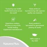 NaturesPlus Cal/Mag - 500 mg Calcium, 250 mg Magnesium, 180 Vegetarian Capsules - Gluten-Free - 90 Servings